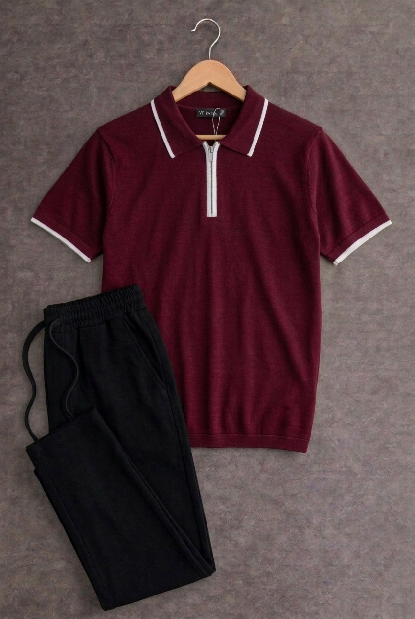 Vento clean set bordeaux t-shirt + pantalon 🇹🇷