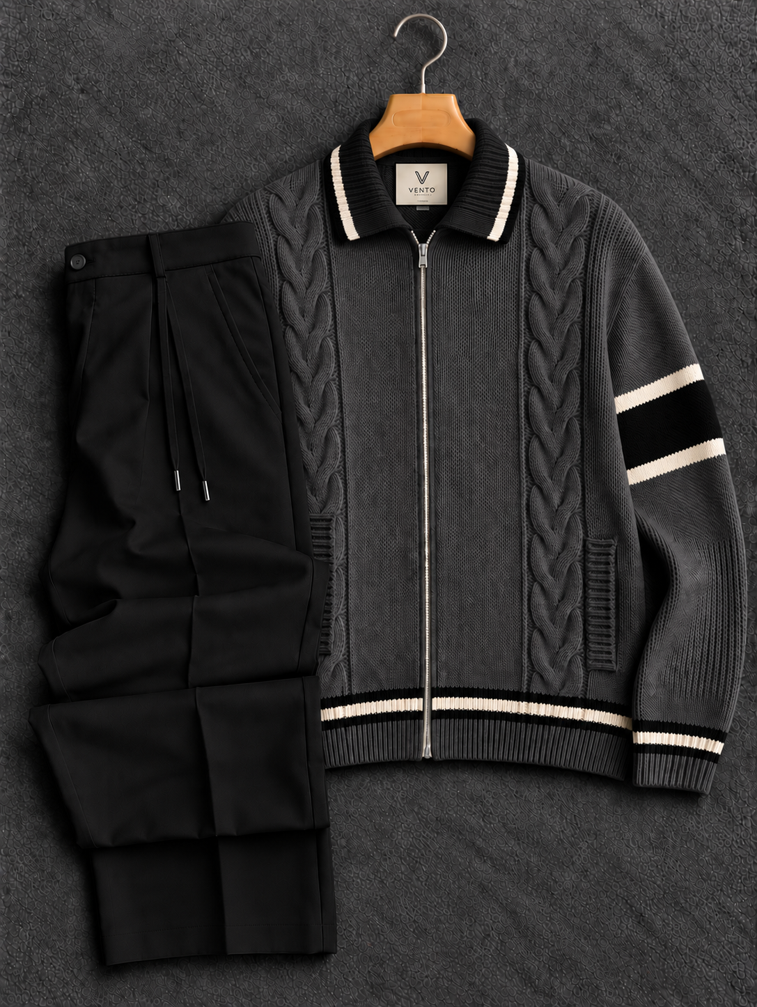 Cambridge Set Polo + Pantalon Charcoal Grey 🇬🇧