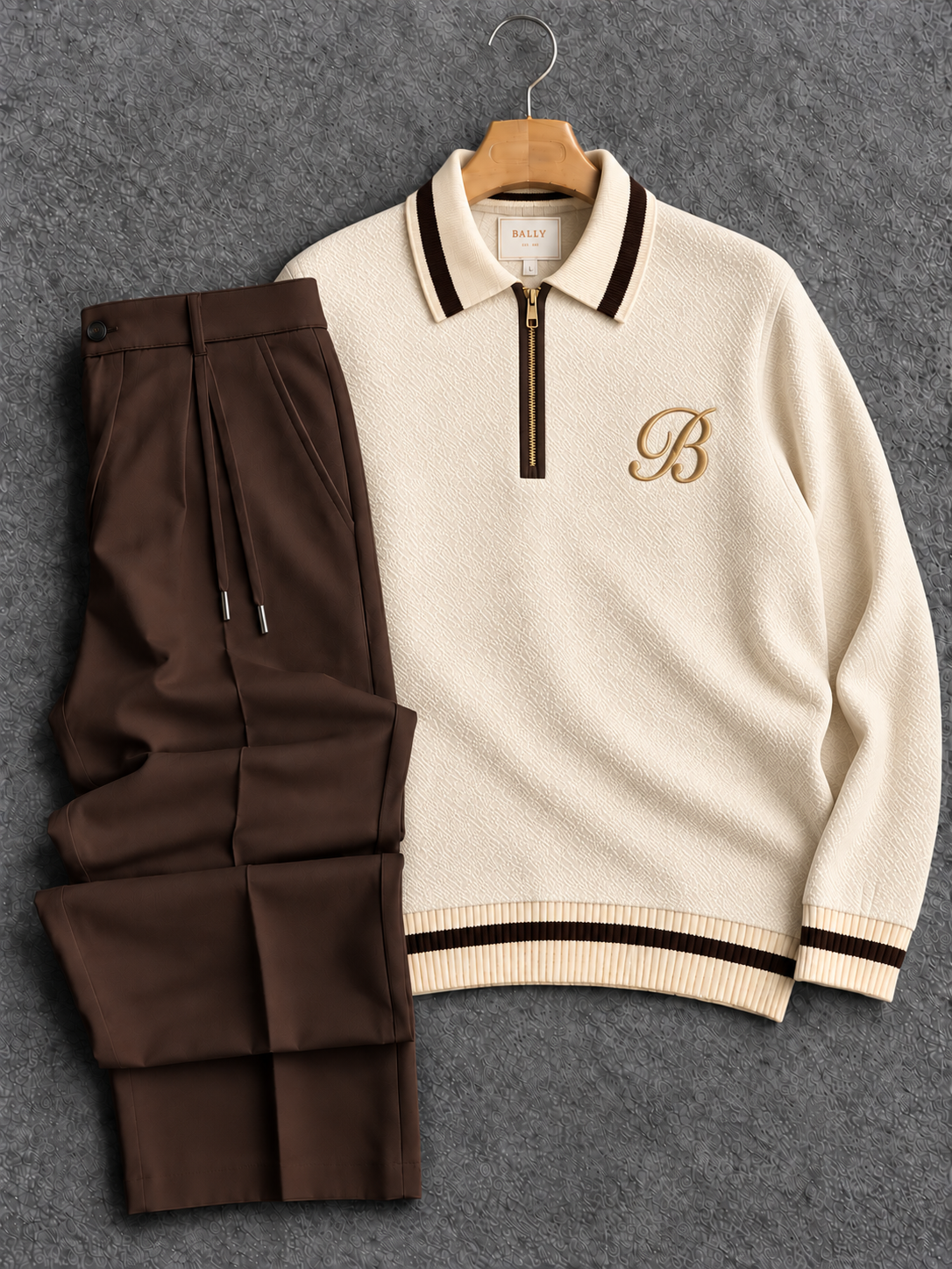 Prestige Set Polo + Pantalon ℬ Cream 🇬🇧