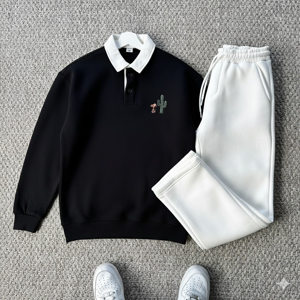 Ensemble Vento – Winter Polo + Pantalon Snopy Noir 🇹🇷