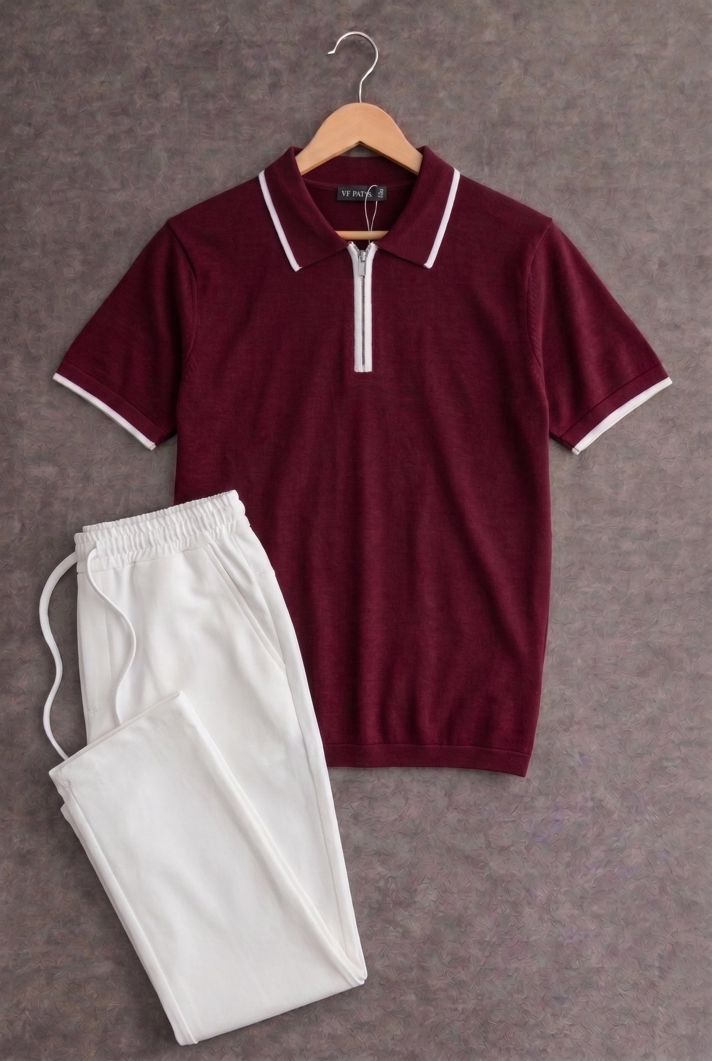 Vento clean set Bordeaux t-shirt + pantalon Blanc 🇹🇷