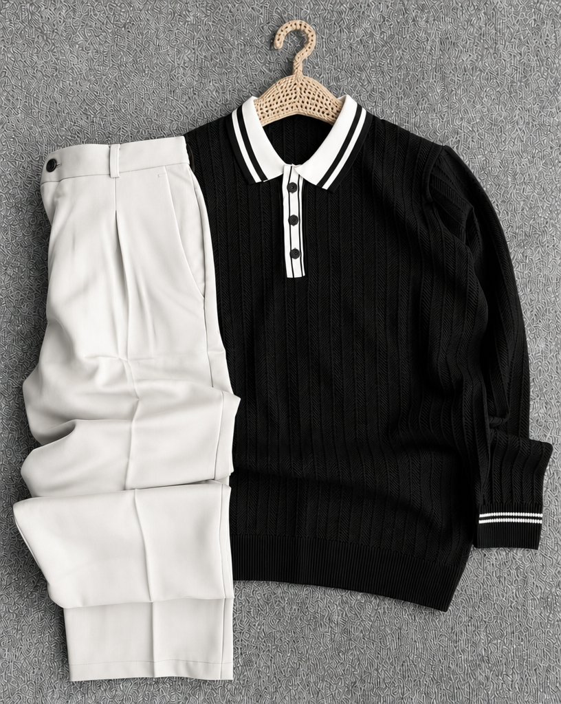 Oxford Set Polo + Pantalon Black 🇬🇧