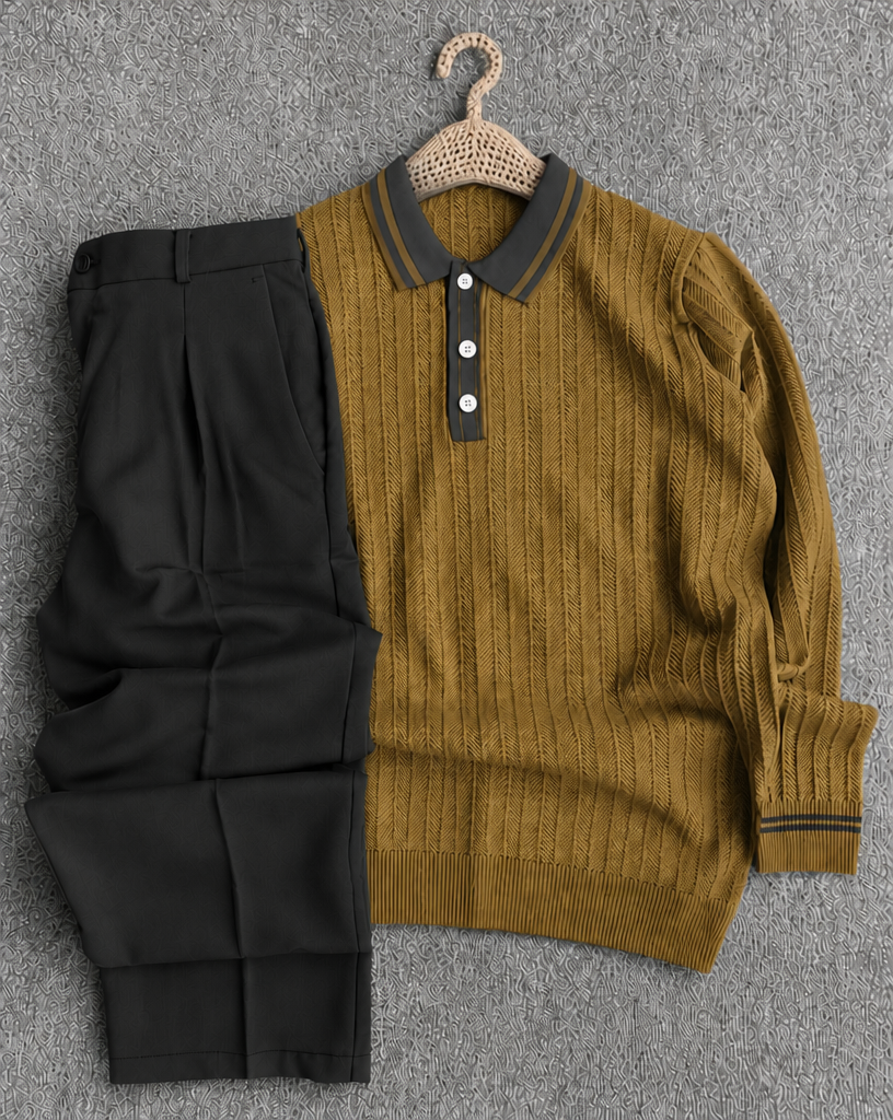 Oxford Set Polo + Pantalon Muted Mustard 🇬🇧