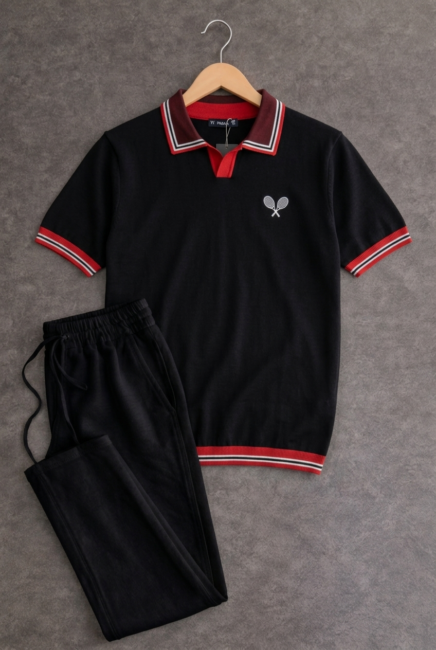 Vento clean set tennis Black t-shirt + pantalon 🇹🇷