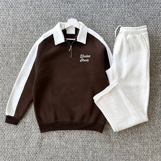 Ensemble Vento – Winter Polo + Pantalon Boston streets Marron Fonce  🇹🇷
