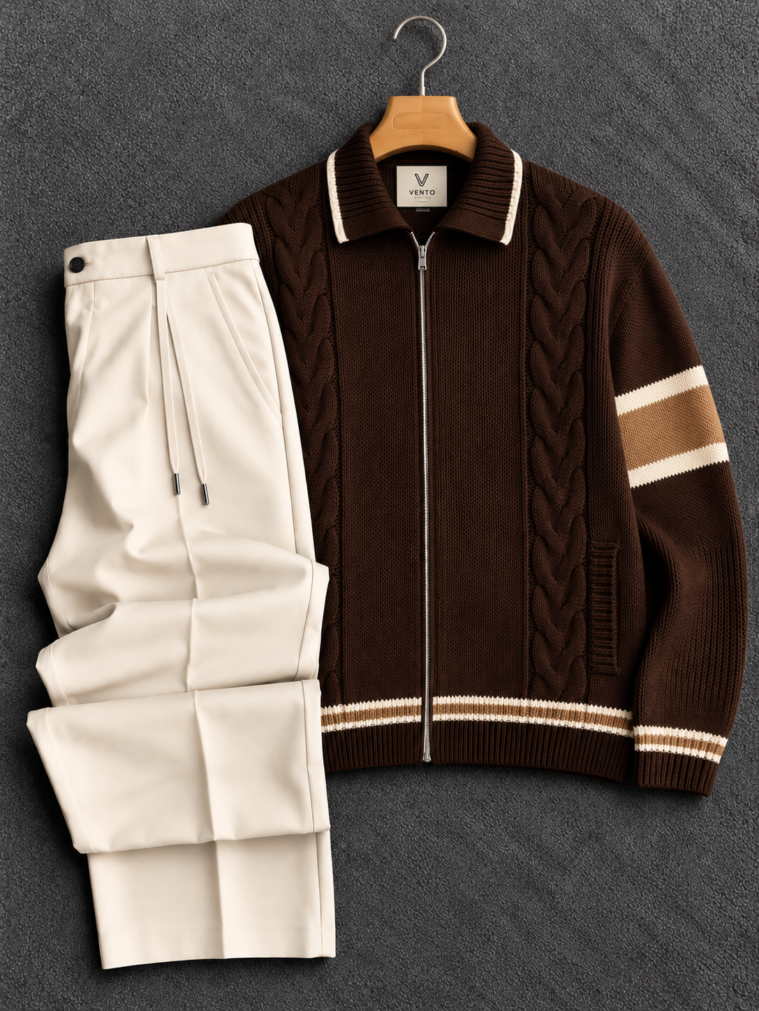 Cambridge Set Polo + Pantalon Chocolate Brown 🇬🇧