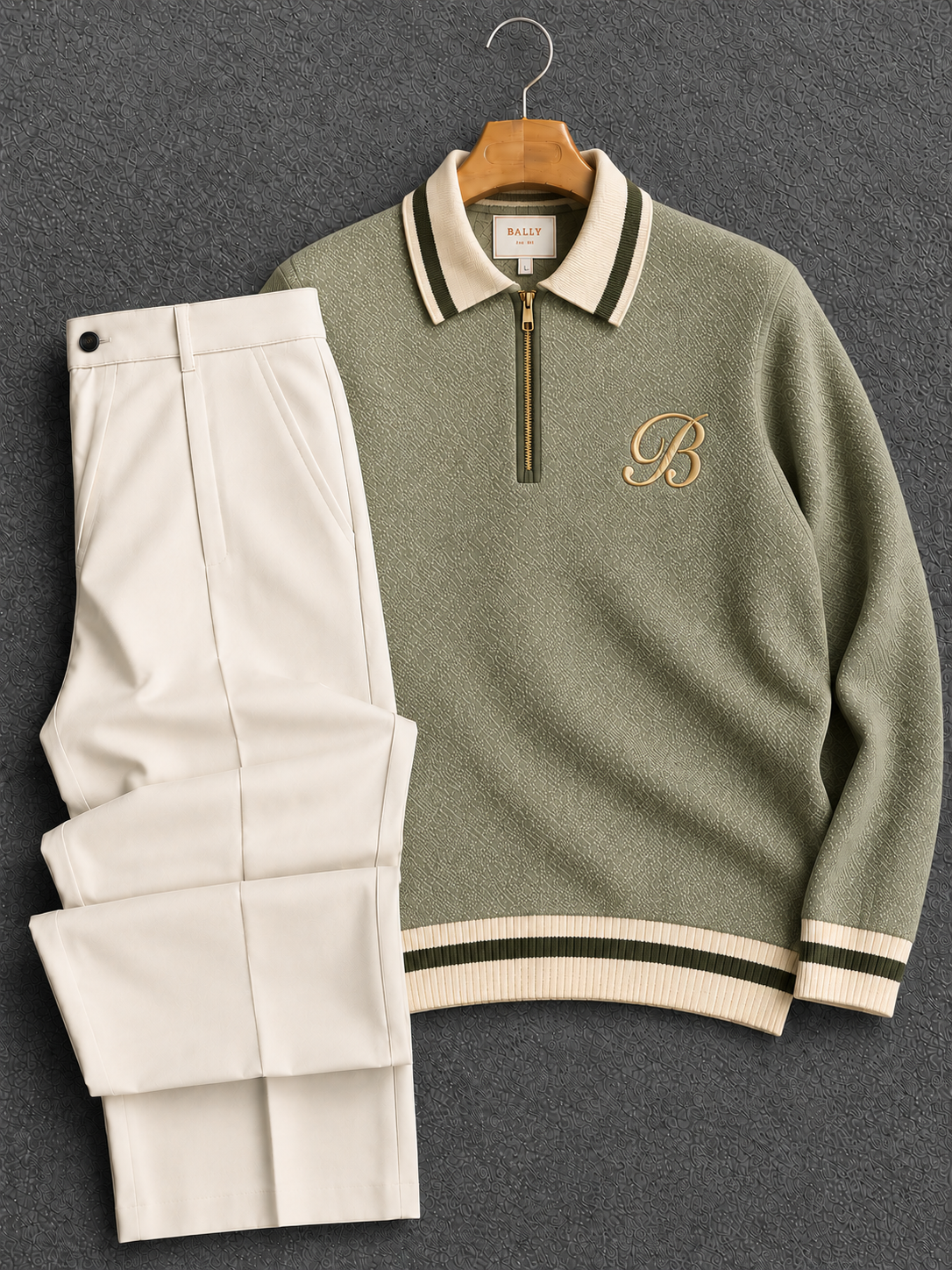 Prestige Set Polo + Pantalon ℬ  Sage green 🇬🇧