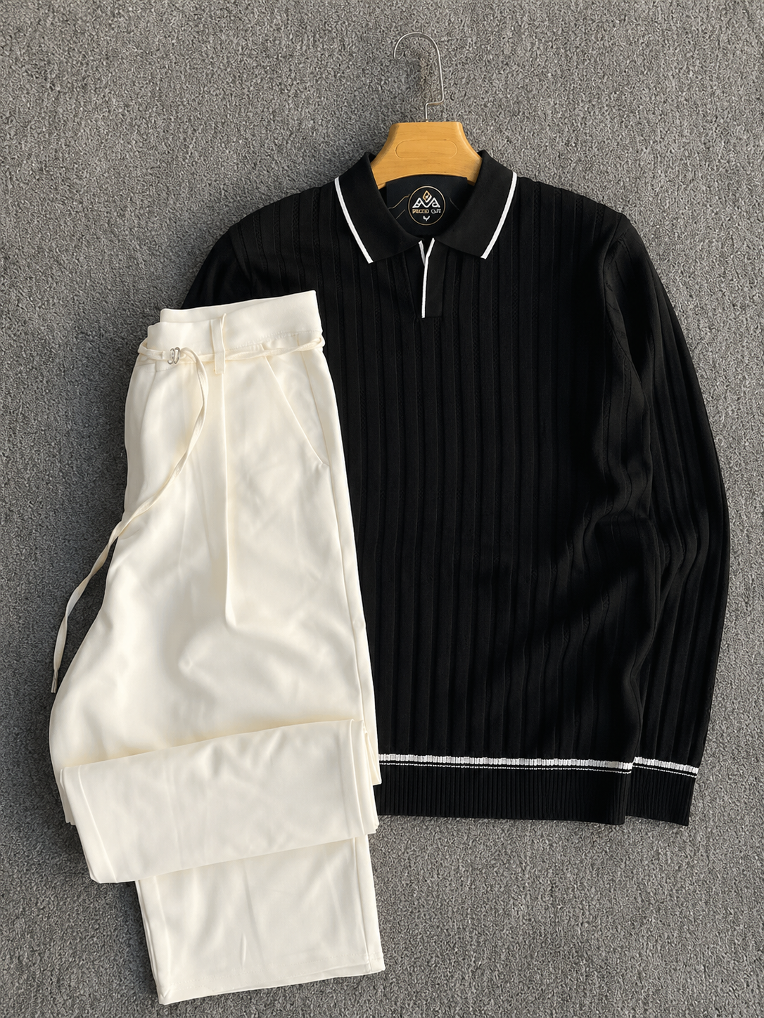 Premium Polo + Pantalon British luxury  Black 🇬🇧