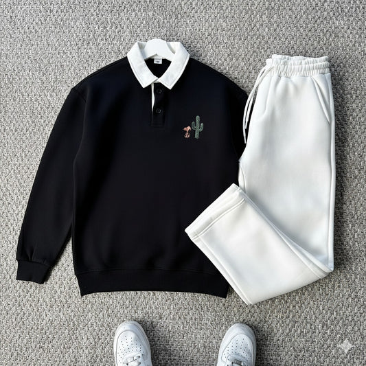 Ensemble Vento – Winter Polo + Pantalon Snopy Noir 🇹🇷