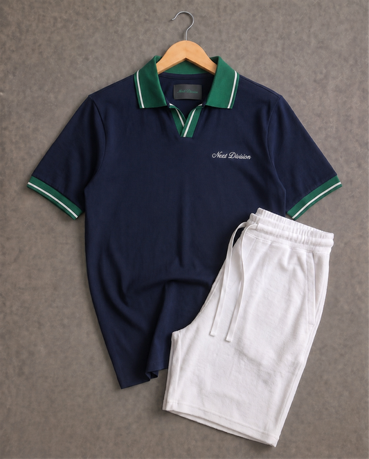 Next division vert / navy polo + short 🇹🇷