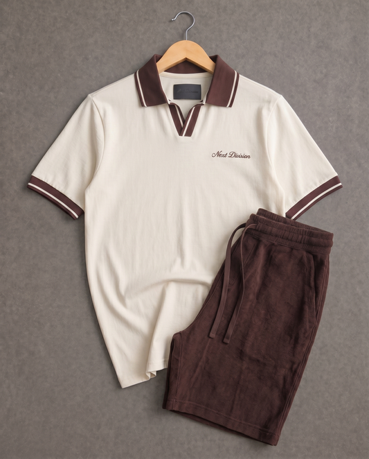 Next division beige / marron polo + short 🇹🇷
