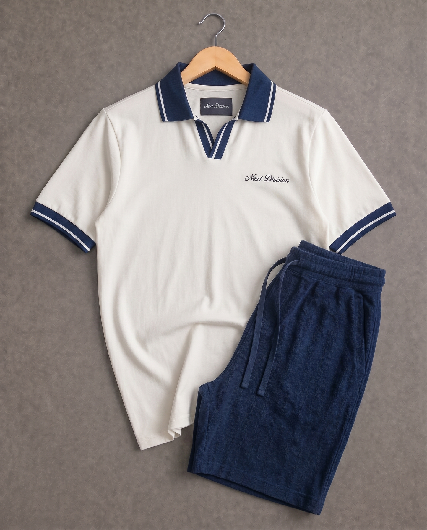 Next division white / navy polo + short 🇹🇷