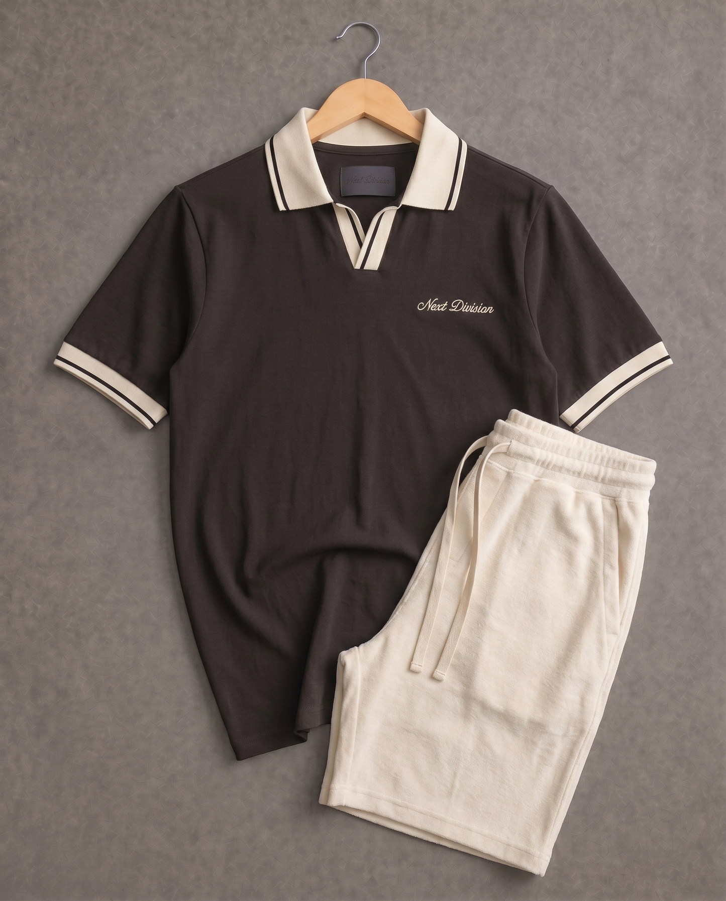Next division marron / beige polo + short 🇹🇷