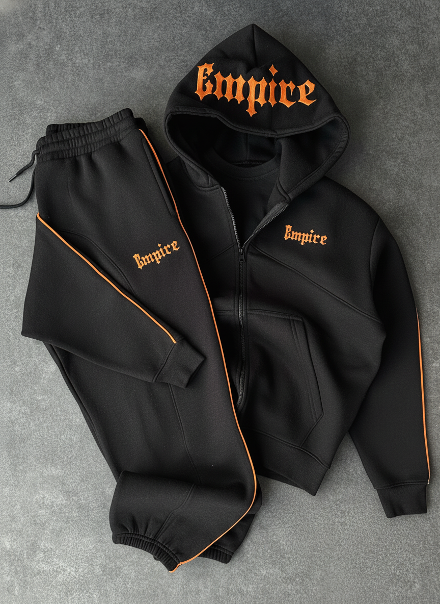 Ensemble Vento – Winter Polo + Pantalon Empire Noir orange 🇹🇷