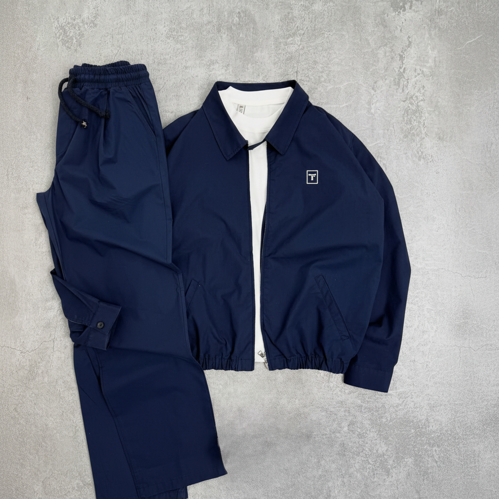 Ensemble sweet chemise + pantallon T Bleu marine 🇹🇷