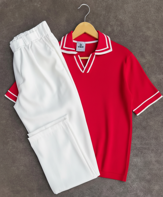 Summer Polo Set Red ' Polo + Pantalon ' 🇹🇷