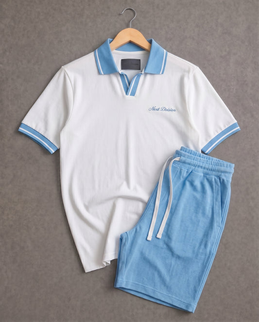 Next division white / bleu ciel polo + short 🇹🇷