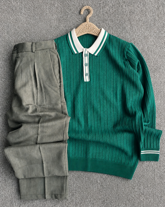 Oxford Set Polo + Pantalon Green  🇬🇧