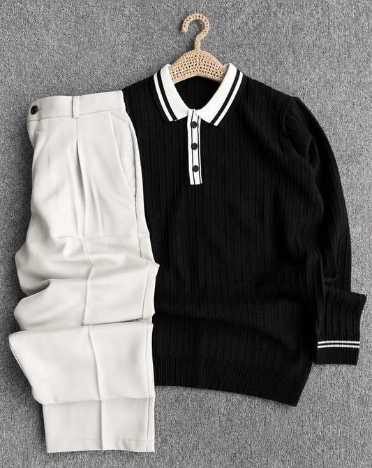 Oxford Set Polo + Pantalon Black  🇬🇧