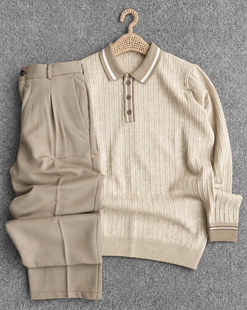 Oxford Set Polo + Pantalon Light Beige  🇬🇧