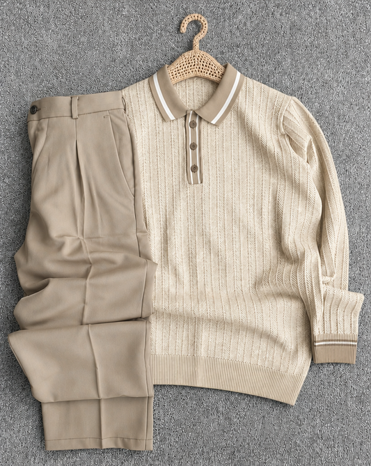 Oxford Set Polo + Pantalon Light Beige  🇬🇧